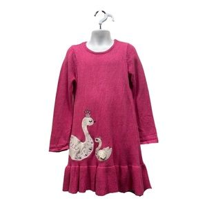 NWT GYMBOREE Girls Pink Swan Sz 4T Sweater Dress